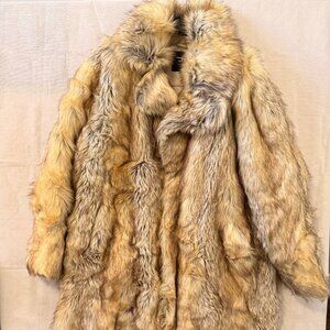 Faux Fur Long Coat • Jordan Craig Black Label • 3XL Mens - Big and Tall Fur Coat